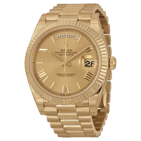 Rolex Day-Date 40 Champagne Dial 18K Yellow Gold President Automatic Men’s Watch 228238CRSP