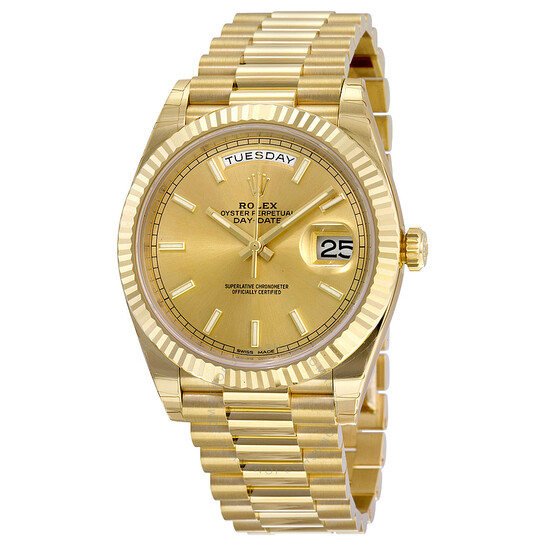 Rolex Day-Date 40 Champagne Dial 18K Yellow Gold President Automatic Men’s Watch 228238CSP