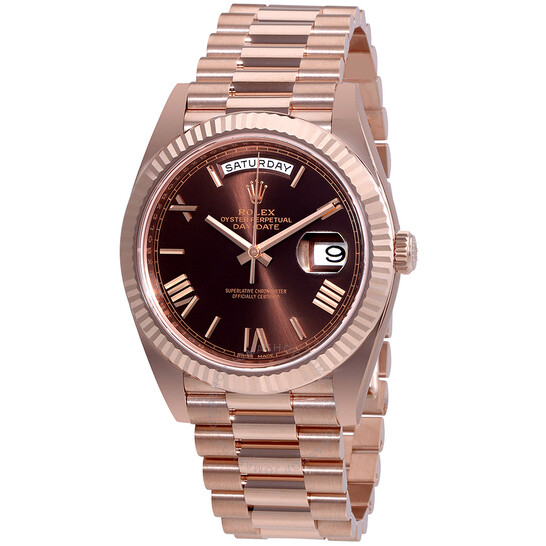 Rolex Day-Date 40 Chocolate Dial 18K Everose Gold President Automatic Men’s Watch 228235CHRP