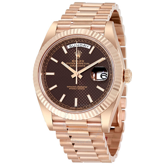 Rolex Day-Date 40 Chocolate Dial 18K Everose Gold President Automatic Men’s Watch 228235CHSP