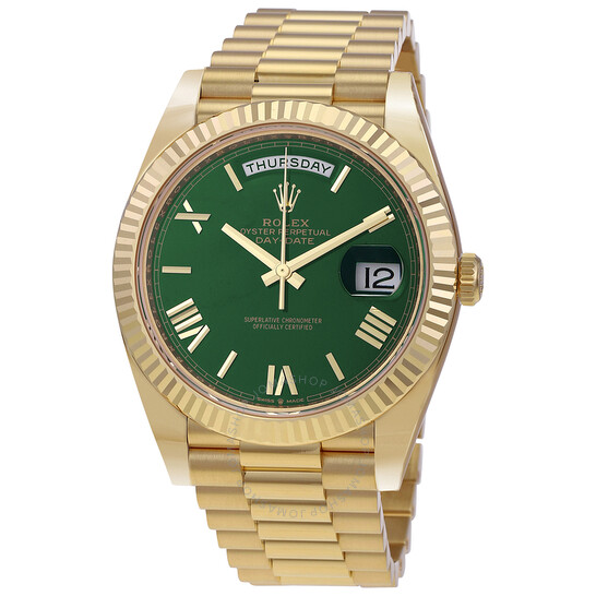 Rolex Day-Date 40 Green Dial Men’s 18kt Yellow Gold Rolex President Watch M228238-0061