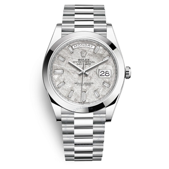 Rolex Day Date 40 Meteorite Diamond Dial Automatic Men’s Platinum President Watch 228206MTDP