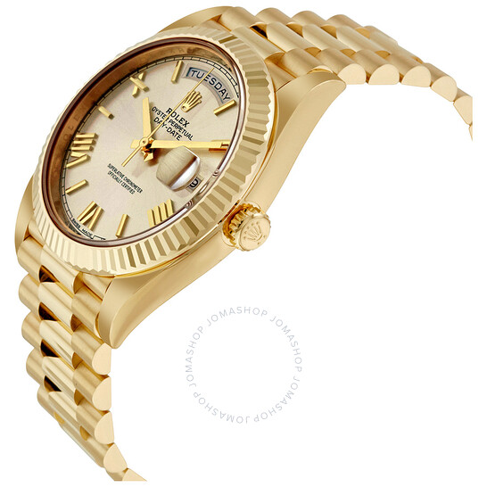 Rolex Day-Date 40 Silver Dial 18K Yellow Gold President Men’s Watch 228238SSRP