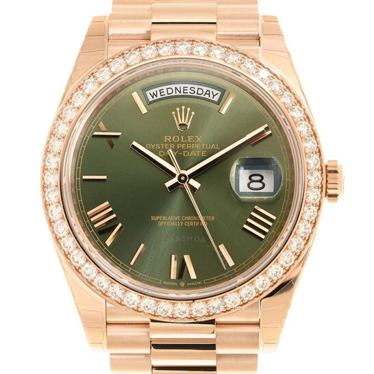 Rolex Day-Date Automatic Chronometer Diamond Green Dial Unisex Watch 228345GRP