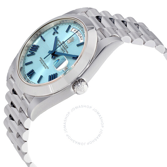 Rolex Day-Date Automatic Ice Blue Dial Platinum Men’s Watch 228206IBLSRP