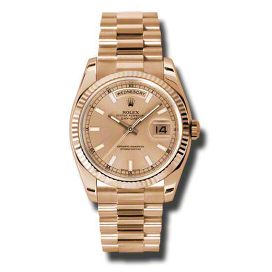 Rolex Day-Date Champagne Dial 18K Everose Gold President Automatic Men’s Watch 118235CSP