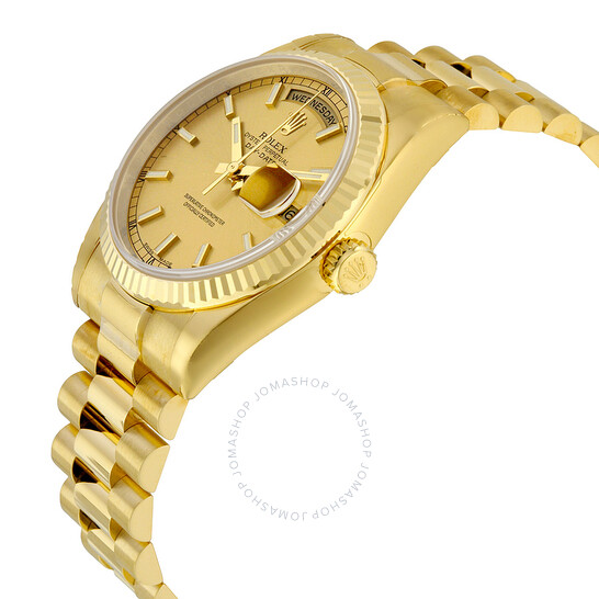 Rolex Day-Date Champagne Dial 18K Yellow Gold President Automatic Men’s Watch 118238CSP