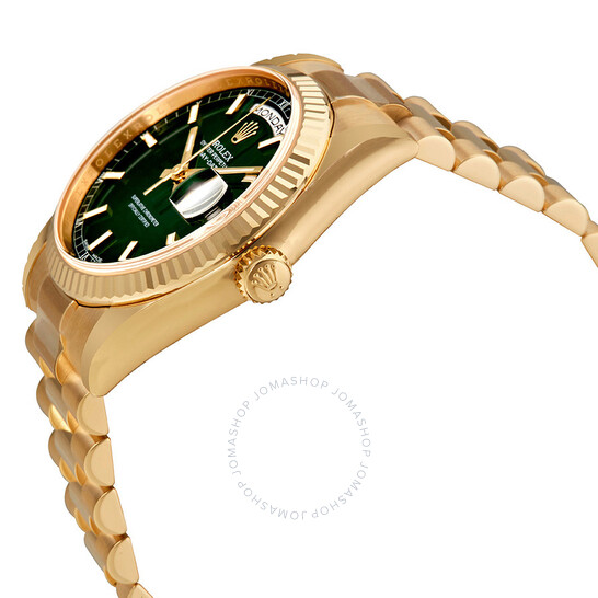 Rolex Day Date Green Dial Automatic 18K Yellow Gold Automatic Watch 118238GNSP