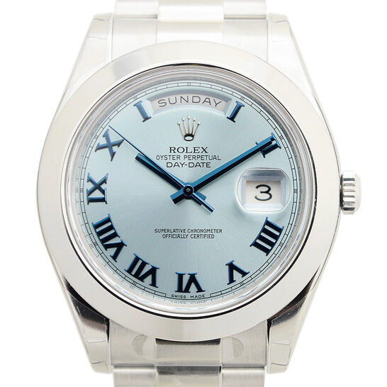 Rolex Day-Date II Ice Blue Dial Platinum President Automatic Men’s Watch 218206IBLRP