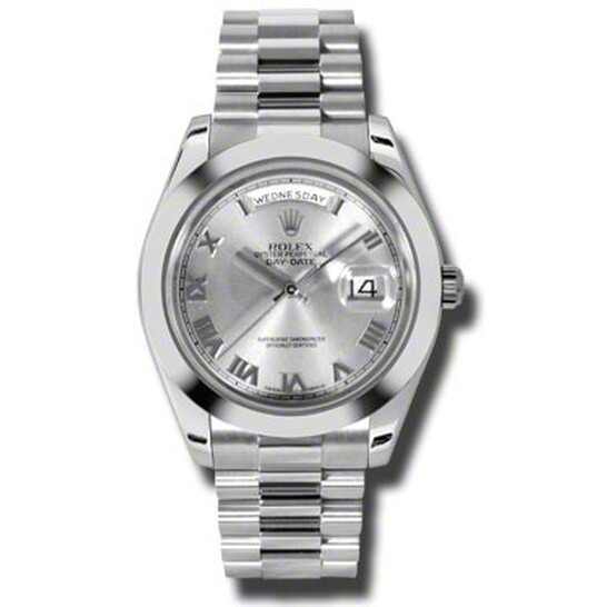 Rolex Day-Date II Rhodium Dial Platinum President Automatic Men’s Watch 218206RRP