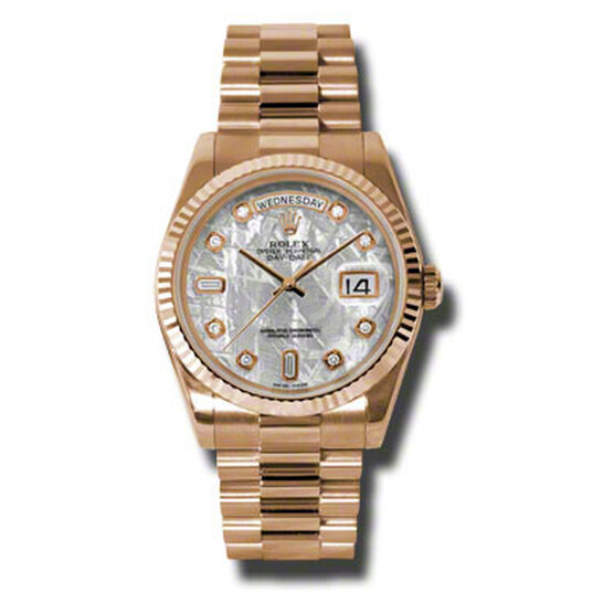 Rolex Day-Date Meteorite Dial 18K Everose Gold President Automatic Men’s Watch 118235MTDP