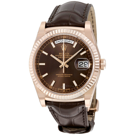 Rolex Day-Date President Chocolate Dial 18kt Everose Gold Automatic Men’s Watch 118135CHSL