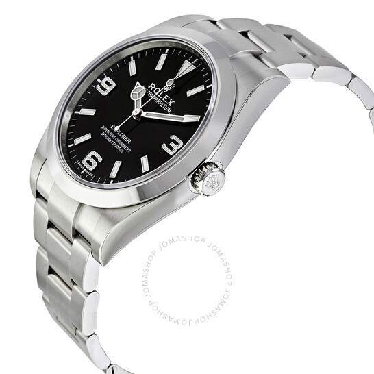 Rolex Explorer Black Dial Stainless Steel Oyster Bracelet Automatic Men’s Watch 214270BKASO