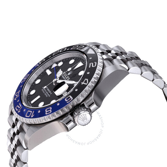 Rolex GMT-Master II GMT Black Dial Batman Bezel Men’s Watch 126710blnr