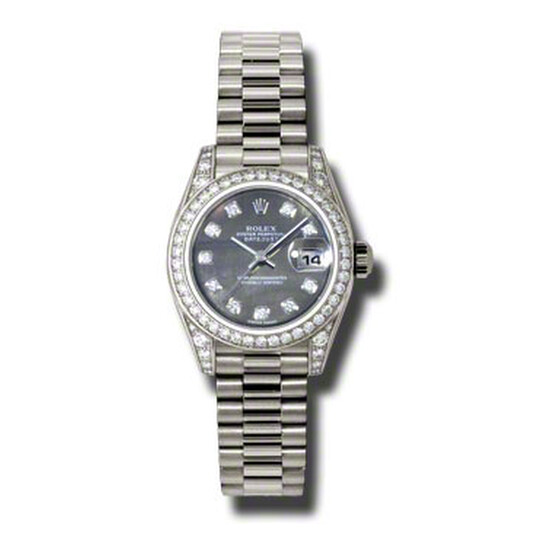 Rolex Lady-Datejust 26 Blue Dial 18K Yellow Gold President Automatic Ladies Watch 179138BLDP