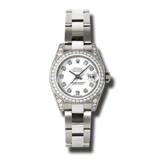 Rolex Lady Datejust 26 White Dial 18K White Gold Oyster Bracelet Automatic Watch 179159WDO