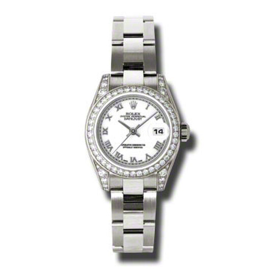 Rolex Lady Datejust 26 White Dial 18K White Gold Oyster Bracelet Automatic Watch 179159WRO