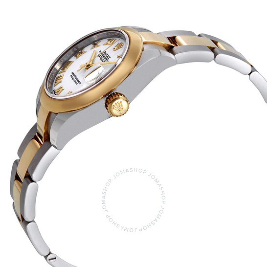 Rolex Lady-Datejust 28 Automatic White Dial Ladies Steel and 18kt Yellow Gold Oyster Watch 279163WRO