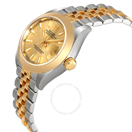 Rolex Lady Datejust 28 Champagne Dial Steel and 18kt Yellow Gold Jubilee Watch 279163CSJ