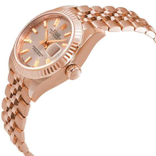 Rolex Lady Datejust 28 Sundust Dial 18K Pink Gold Jubilee Bracelet Automatic Watch 279175SNSJ