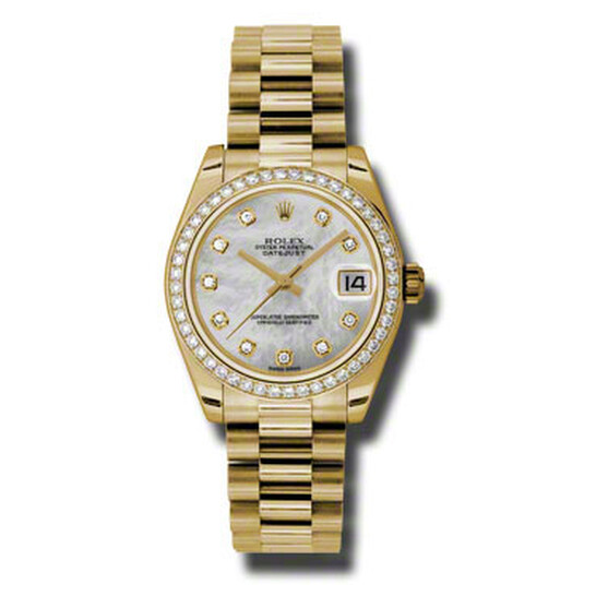 Rolex Lady-Datejust 31 Champange Dial 18K Yellow Gold President Automatic Ladies Watch 178278CRP