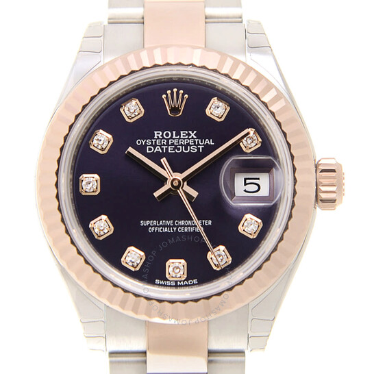 Rolex Lady-Datejust Aubergine Diamond Dial Automatic Ladies Oyster Watch 279171OBDJ