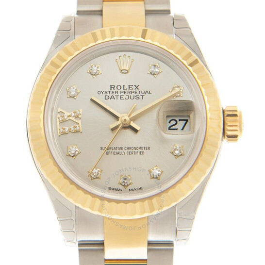 Rolex Lady Datejust Automatic Chronometer Diamond Silver Dial Ladies Watch 279173SDRO