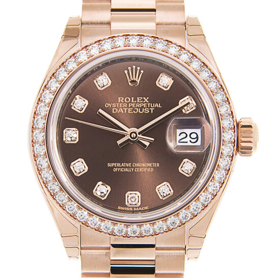 Rolex Lady-Datejust Automatic Diamond Brown Dial Ladies Watch 279135rbr-0017