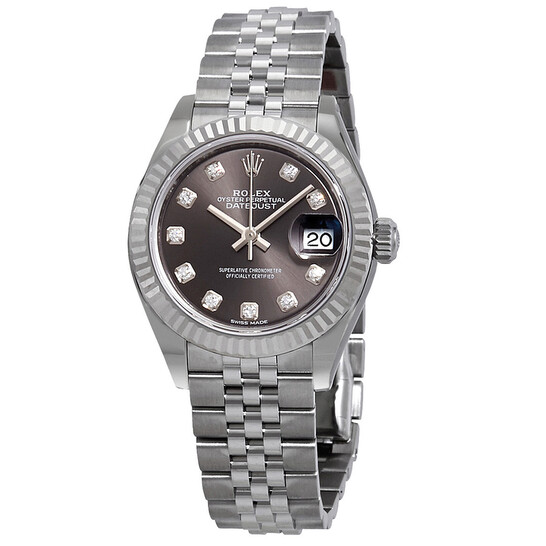 Rolex Lady Datejust Automatic Grey Diamond Dial Ladies Jubilee Watch 279174GYDJ