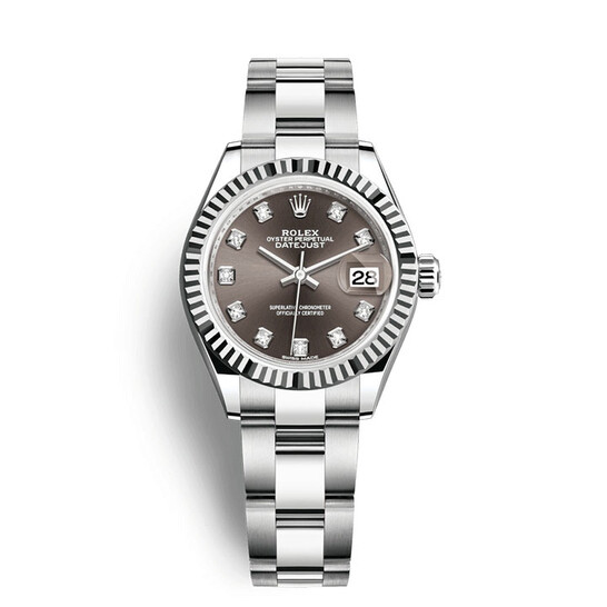 Rolex Lady Datejust Automatic Grey Diamond Dial Ladies Oyster Watch 279174GYDO