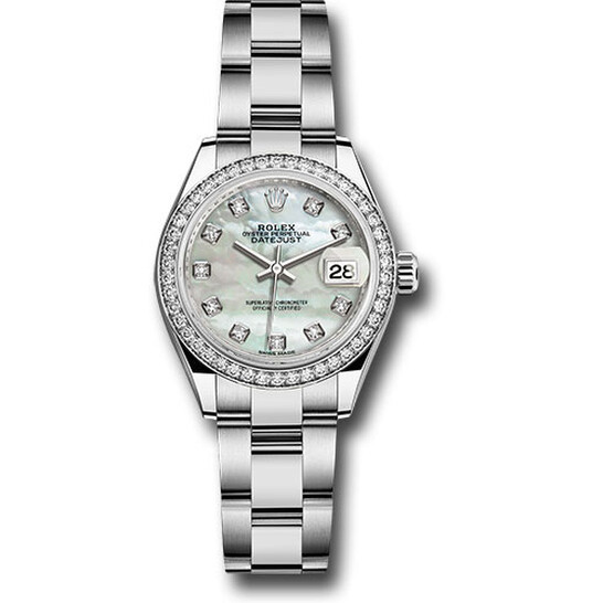 Rolex Lady Datejust Automatic Mother of Pearl Diamond Dial Ladies Oyster Watch 279384MDO