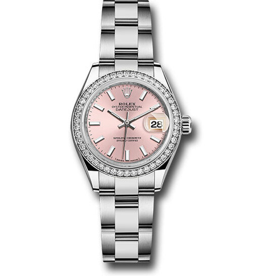 Rolex Lady Datejust Automatic Pink Dial Ladies Oyster Watch 279384PSO