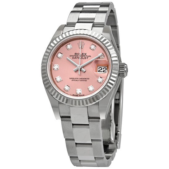 Rolex Lady Datejust Automatic Pink Diamond Dial Ladies Oyster Watch 279174PDO