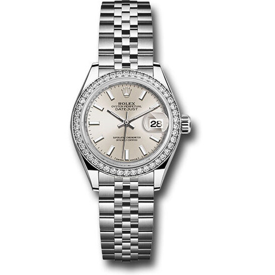 Rolex Lady Datejust Automatic Silver Dial Ladies Jubilee Watch 279384SSJ