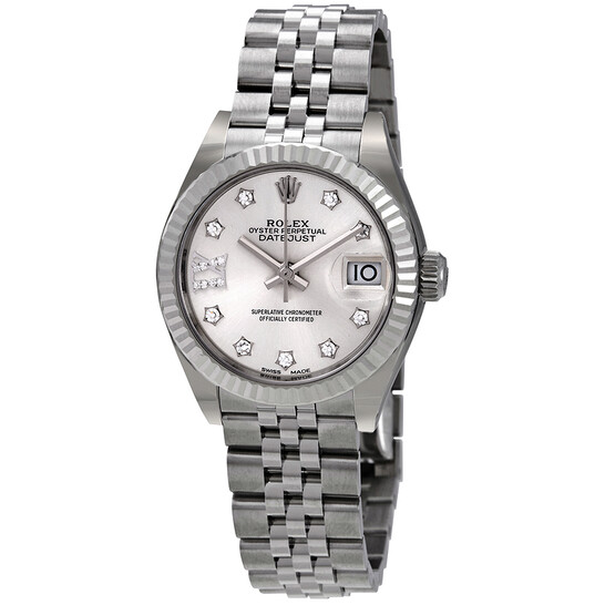 Rolex Lady Datejust Automatic Silver Roman Diamond Dial Ladies Jubilee Watch 279174SRDJ