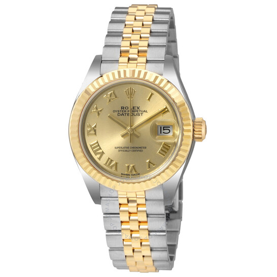 Rolex Lady Datejust Champagne Dial Steel and 18K Yellow Gold Ladies Watch 279173CRJ