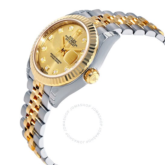 Rolex Lady Datejust Champagne Diamond Dial Steel and 18K Yellow Gold Automatic Watch 279173CDJ