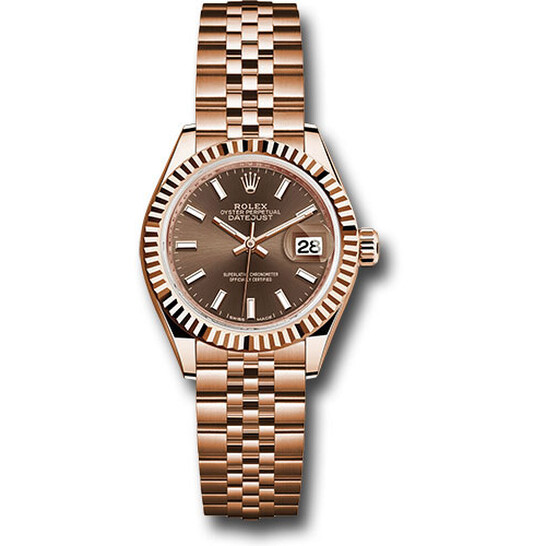 Rolex Lady Datejust Champagne Roman Dial Diamond Bezel Automatic Watch 279383CRJ