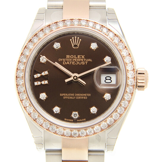 Rolex Lady Datejust Chocolate Diamond Dial Automatic Steel and 18ct Everose Gold Oyster Watch 279381CHRDO