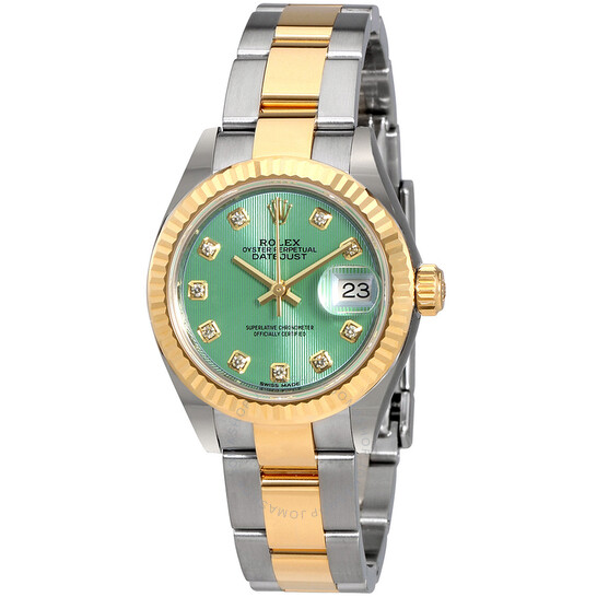 Rolex Lady Datejust Mint Green Diamond Dial Automatic Watch 279173GNDO