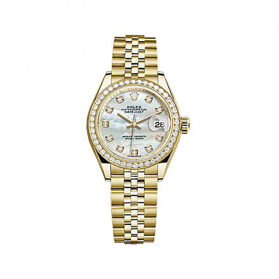 Rolex Lady-Datejust Mother Of Pearl Dial 18 Carat Yellow Gold Jubilee Watch 279138MDJ