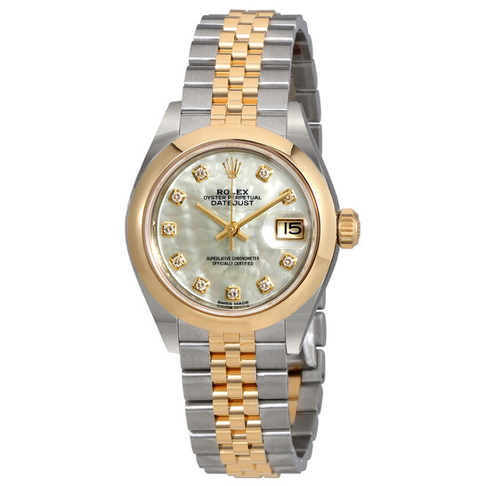 Rolex Lady Datejust Mother of Pearl Diamond Steel and 18K Yellow Gold Jubilee Watch 279173MDJ