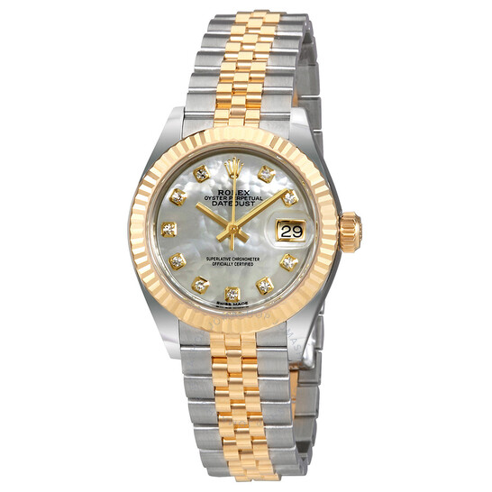 Rolex Lady Datejust Mother of Pearl Diamond Steel and 18K Yellow Gold Oyster Watch 279173MDO