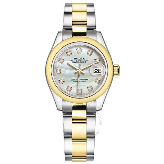 Rolex Lady Datejust Mother of Pearl Diamond Stainless Steel and 18K Yellow Gold Jubilee Watch 279383MDJ