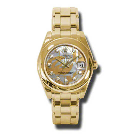 Rolex Lady-Datejust Pearlmaster Mother Of Pearl Dial 18K Everose Gold Automatic Ladies Watch 80315MRDPM