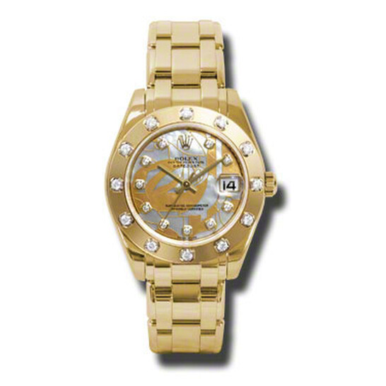 Rolex Lady-Datejust Pearlmaster Mother Of Pearl Dial 18K Everose Gold Automatic Ladies Watch 81315MDPM