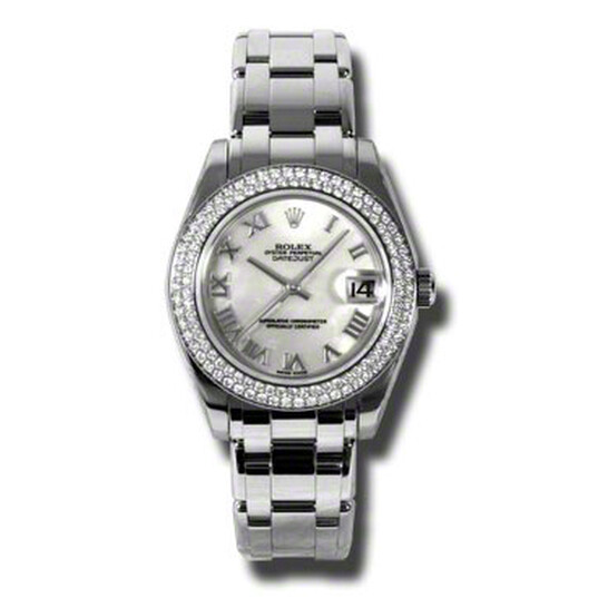 Rolex Lady-Datejust Pearlmaster Mother Of Pearl Dial 18K White Gold Automatic Ladies Watch 81339MRPM