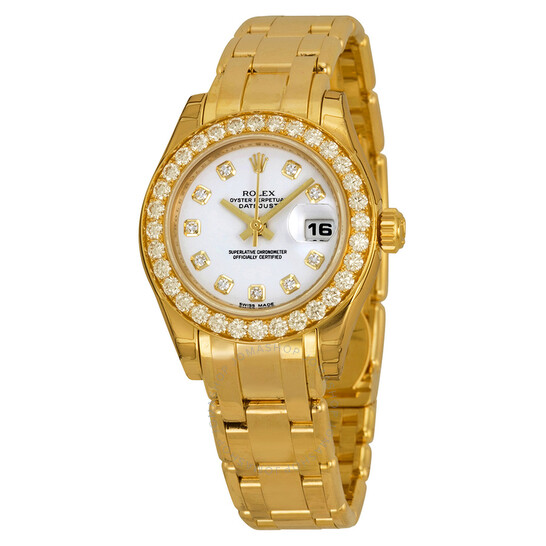 Rolex Lady-Datejust Silver Dial 18 Carat Yellow Gold Jubilee Watch 279138SDJ