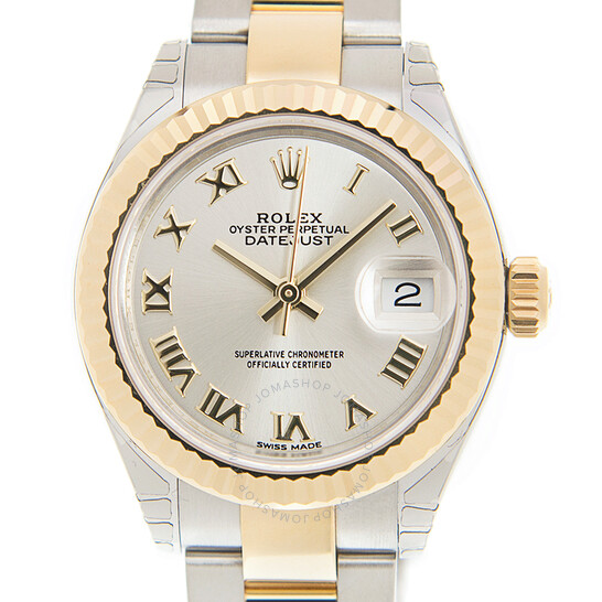 Rolex Lady-Datejust Silver Dial Ladies Steel and 18kt Yellow Gold Jubilee Watch 279383SSJ