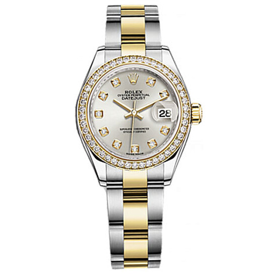 Rolex Lady Datejust Purple Diamond Dial Ladies Steel and 18kt Everose Gold Jubile Watch 279381PUDJ